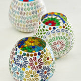 Keya Multi Colour Recycled Glass Tealight Holder