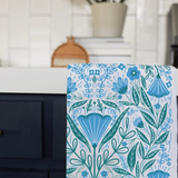 Blue Blossoms Tea Towel