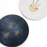 Indukala Moon Phase Marble Coasters - Set of 4