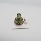 Rana Leopard Frog Porcelain Miniature