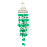 Jade Green Capiz Shell and Mirror Wind Chime