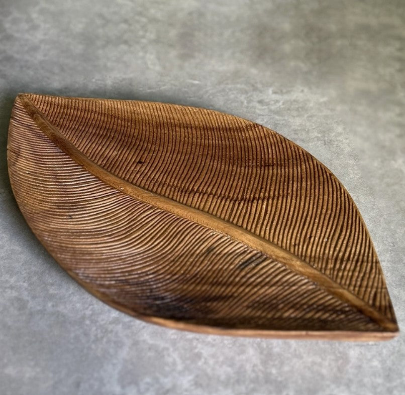 Wooden Leaf Tray Suar