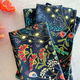 Pretty Peacock Cloth Cocktail Napkins - Set of 4