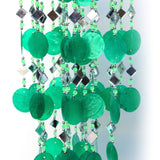 Jade Green Capiz Shell and Mirror Wind Chime