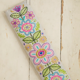 Linen Lumbar Microwavable Heating Pad - Folk Flower