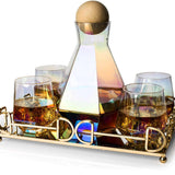Diamond Iridescent Decanter, Tray & Glasses Set