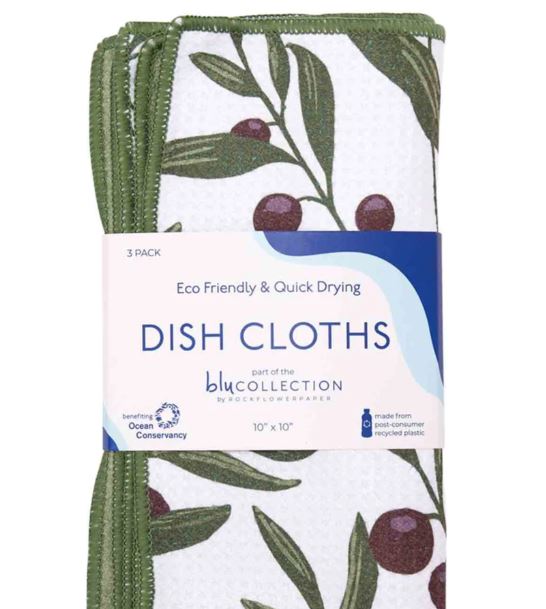 Olive Dish Cloth - Set of 3