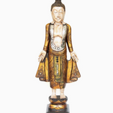 Gold Albasia Wood Buddha Ornament Statue