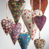 Small Floral Metal Hanging Heart