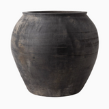 Vintage Black Grey Clay Pot