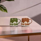 Stoneware Mushroom Designs 20 oz Mug - 2 Colors
