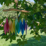 Rainbow Leaf Tumbled Glass Wind Chime