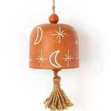 Vasanta Moon & Stars Wind Chime - Terracotta