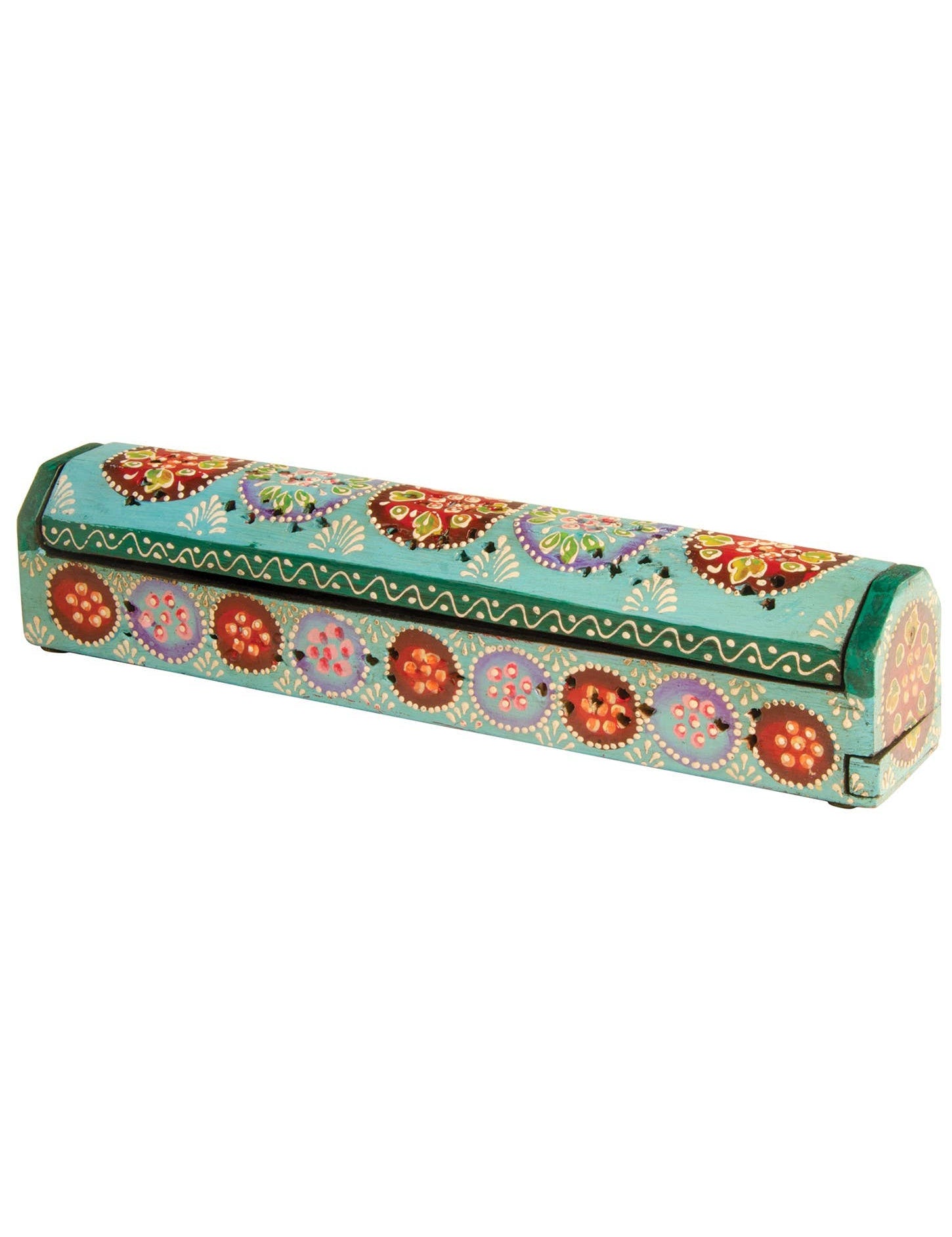 Hand Painted Wooden Incense Box - 2 Colors