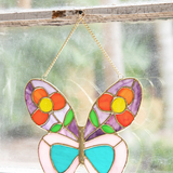 Stained Glass Window Hanging - Large Butterfly