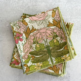 Dragonfly Garden Cloth Napkins, set of four