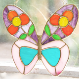 Stained Glass Window Hanging - Large Butterfly