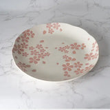 Hasui Sakura White Porcelain Round Dinner Plate