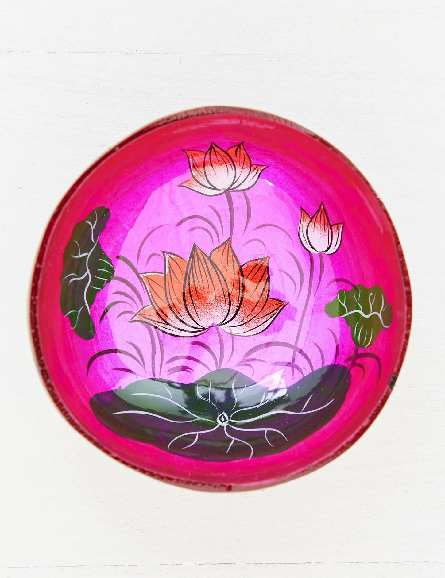 Lotus Flower Coconut Bowl - 4 Colors