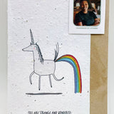 Strange & Wonderful Growing Paper Greeting Card