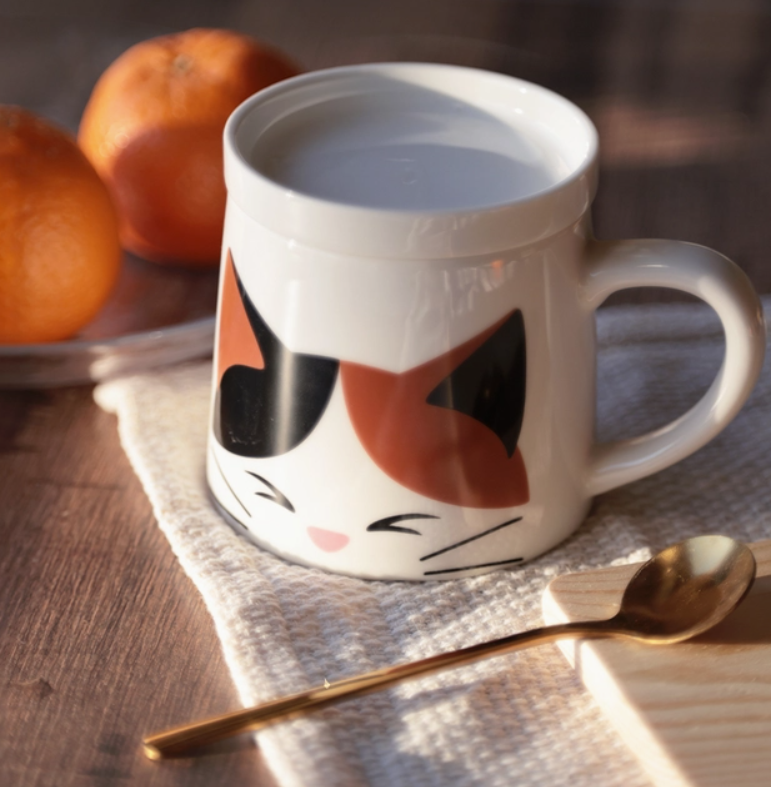Animal Style Coffee Mug with Metal Spoon - 3 Styles