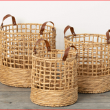 Open Weave Handled Baskets - 3 Sizes