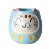 Japanese Daruma Cat Yunomi Style Tea Mug - 4 Colors