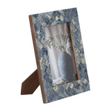 5 x 7 Blue & Ivory Resin Woven Frame