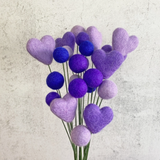 Felted Heart Ball Picks