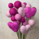 Felted Heart Ball Picks