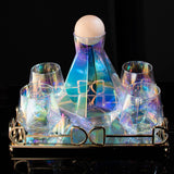 Diamond Iridescent Decanter, Tray & Glasses Set