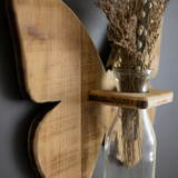 Recycled Wooden Butterfly Wall Hanging with Bud Vase