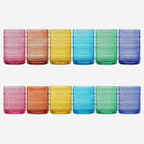 Hobnail Drinking Glasses  - 6 Colors/2 Sizes