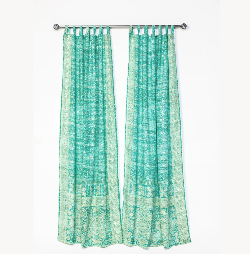 Indian Sari Boho Curtains - 19 Colors