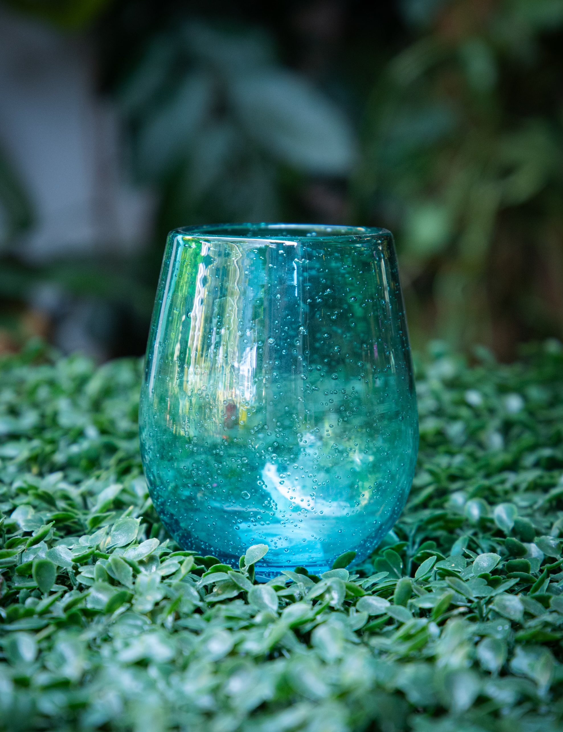 Recycled Glass Stemless Wine Glass - 10 Colors