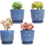 Beaded Ceramic Planter - 2 Colors/2 Sizes