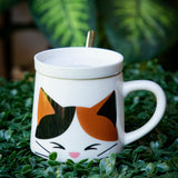 Animal Style Coffee Mug with Metal Spoon - 3 Styles