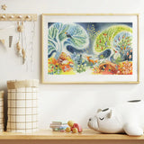 Alina Chau Watercolor - Aesop's Fables Whimsical Art Waercolor Print