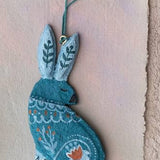 Paper Mache Rabbit Ornament