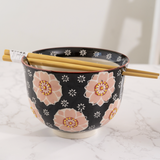 18oz Ramen Noodle Bowls with Chopsticks - 5 Styles