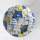 Bunch of Cats or Dogs Porcelain Bowl