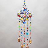 Glass Flower Windchime W/ Beads