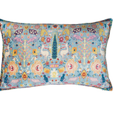 24"L x 16"H Cotton Blend Velvet Printed Lumbar Pillow