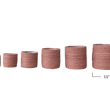 Hand-Woven Seagrass Baskets with Lining - 6 Sizes