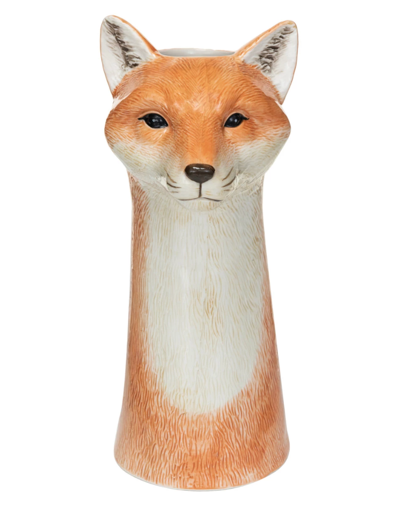 Animal Hand-Painted Stoneware Vases - 6 Styles