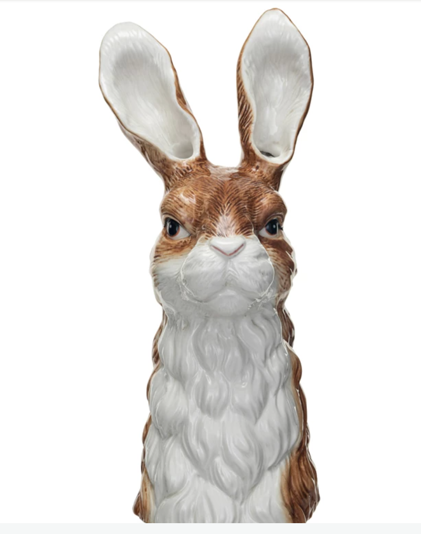 Animal Hand-Painted Stoneware Vases - 6 Styles