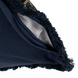 20" Square Cotton Blend Velvet Printed Pillow with Vintage Carpet Pattern