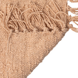 Woven Fabric Throw with Tufting & Embroidery