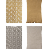 Cotton Slub Printed & Cotton Waffle Tea Towels - 2 Colors