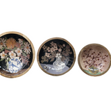 Enameled Mango Wood Bowls - 3 Sizes